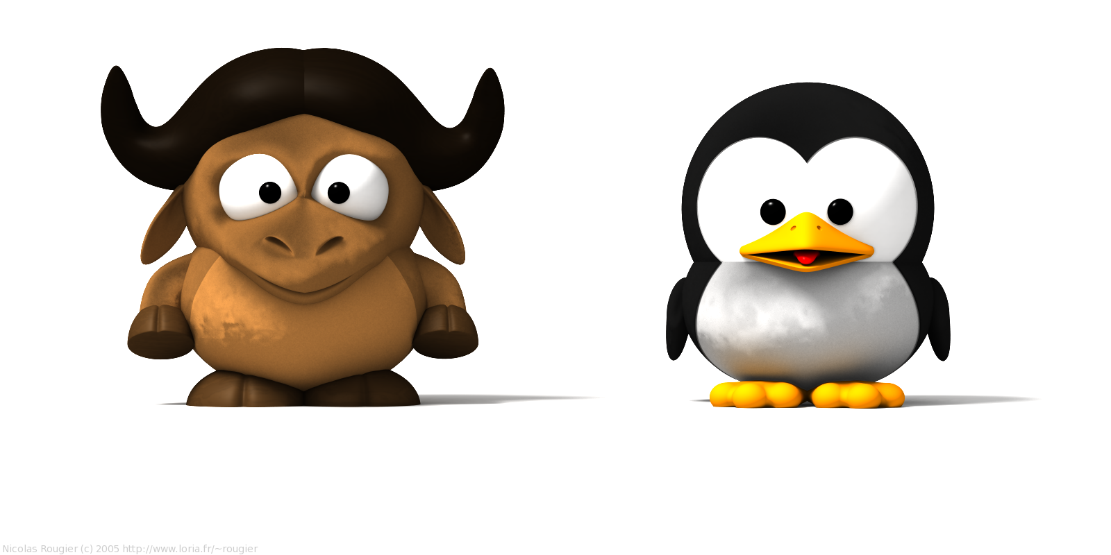 GNU and penguin